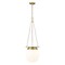 Z-Lite Calhoun Pendant, 1-Light, 13 In.W x 14.75 In.H, Heritage Brass/white opal 7505P13-HBR - alternate 7